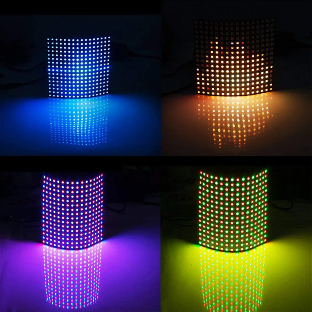 ws2812b led Pixels light strip 8x8 16x16 8x32 ws2812 leds Panel Pixel screen RGB Individually addressable strips address lamp 5V