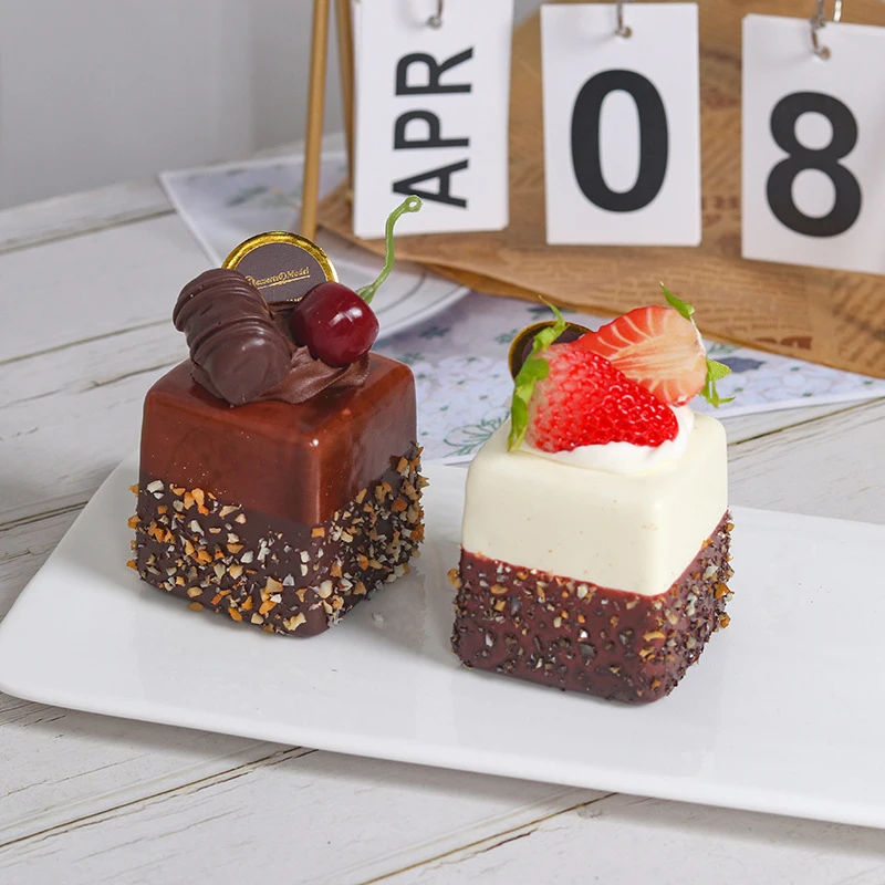 Simulation Mousse Cake Dessert Model Sweet Simulation Fruit Cream Cake