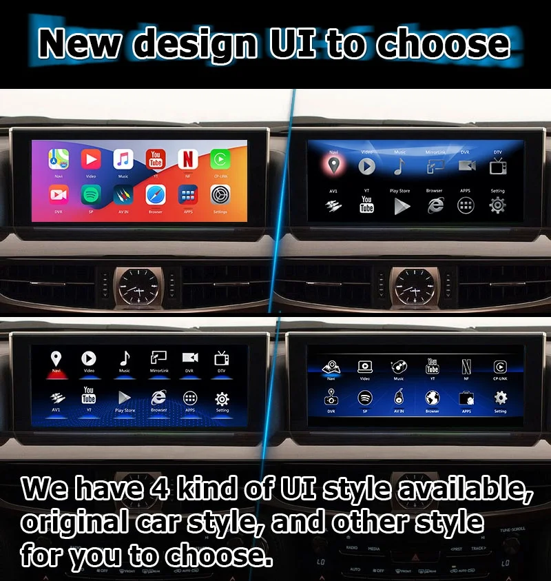 Android CP AA interface box for Lexus LX570 LX450d with navigation 2014- video interface Lsailt with wireless auto