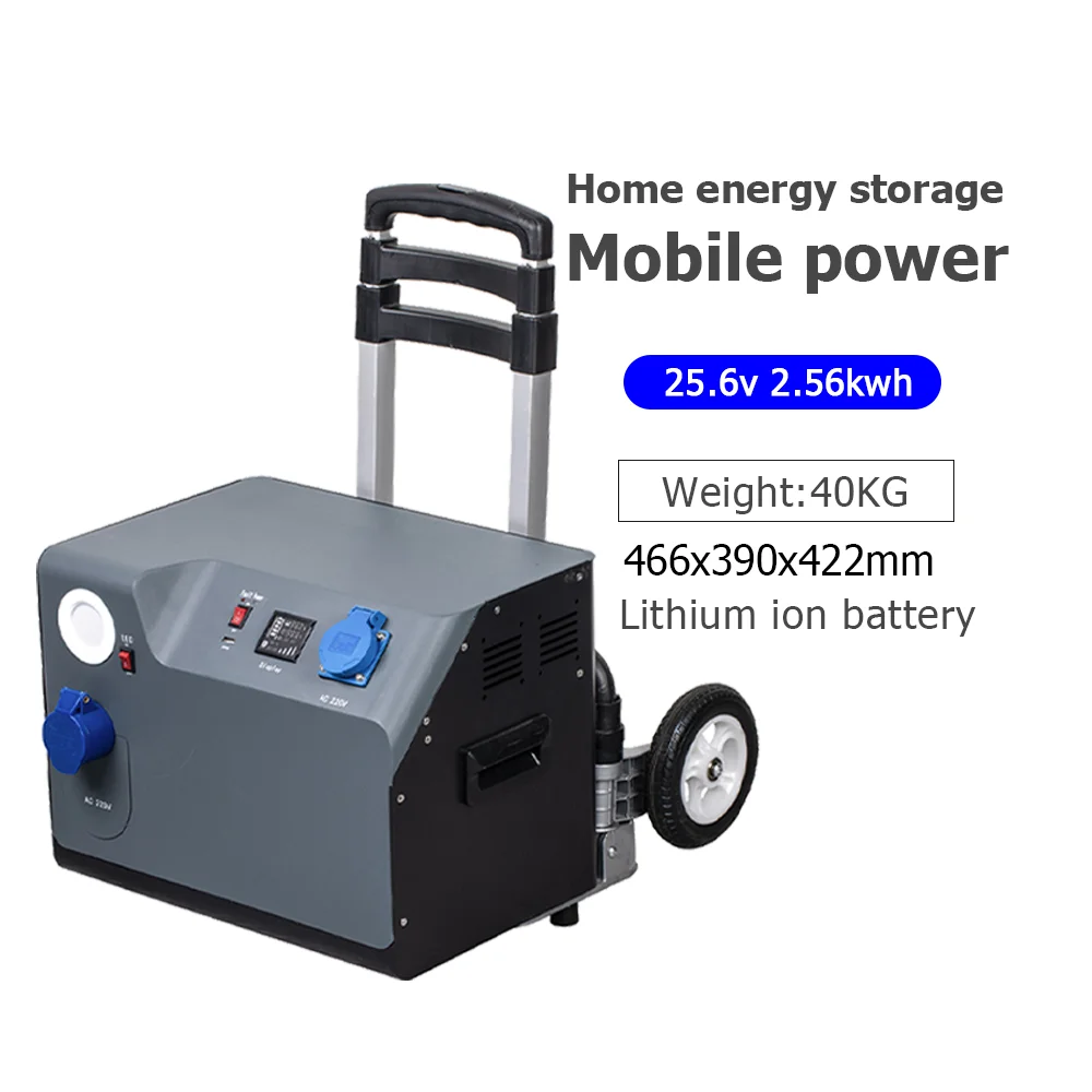 Lisha Factory Direct Sales 25.6V 100Ah 3KW Industrial Mobile Power Supply Solar Energy System Lithium ion Battery