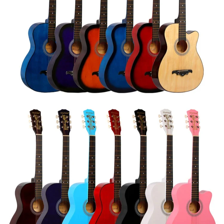 Wholesale Cheap Musical Instruments Basswood High Quality Kids 38 Inch Beginner Acoustic Guitar