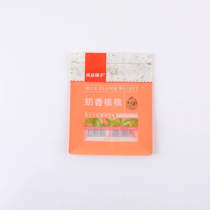 Digital print custom logo plastic foil food packaging bag stand up pouch with zipper and clear window