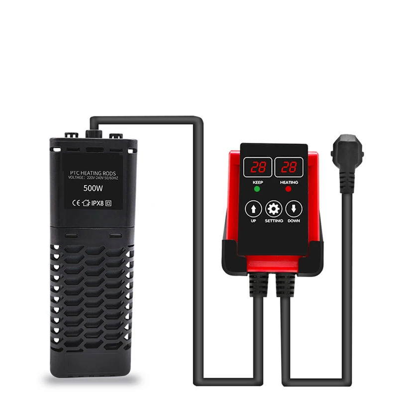 PTC  Series 300W 500W Submersible Fish Tank Water Heater ABS Plastic Aquarium Heater With Controller