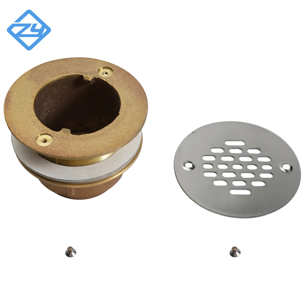 Round Rough Brass Urinal Strainer Stainless Steel Grate Urinal Drain Bathroom Shower Floor Drains