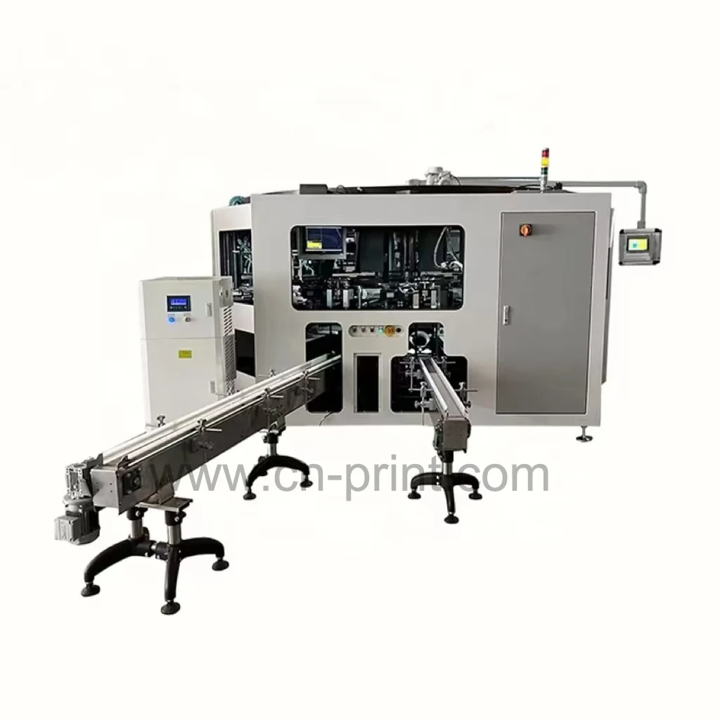 4 вида цветов CNC полностью автоматический сервопривод стеклянная бутылка трафаретная печатная машина пластиковая банка шелкография с CCD