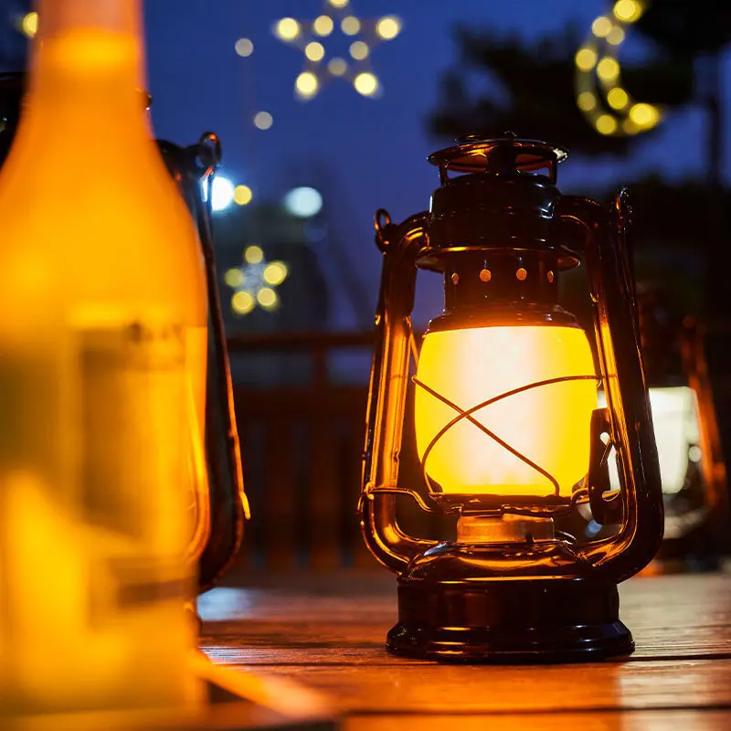TSINYE IP44 Waterproof Vintage Metal Kerosene Lamp Portable Hanging Lantern Outdoor Camping Light Retro Oil Lamp