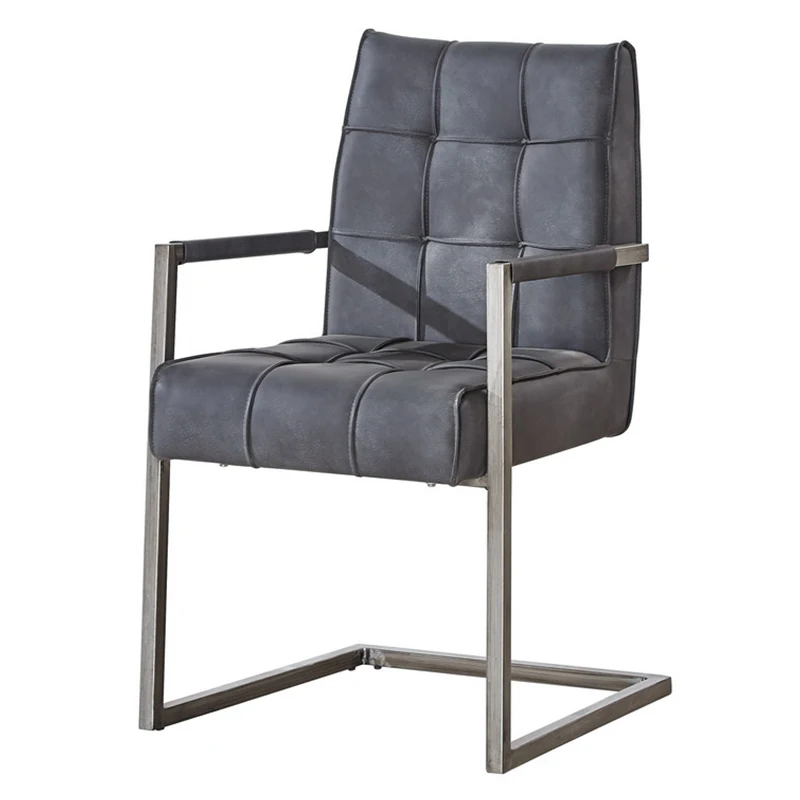Padded Chair Metal Base Armchair Dining Room Iron Modern Solid Wood Dining Chair Nordic Chair Metal Legs Industrial Fabric 40pcs
