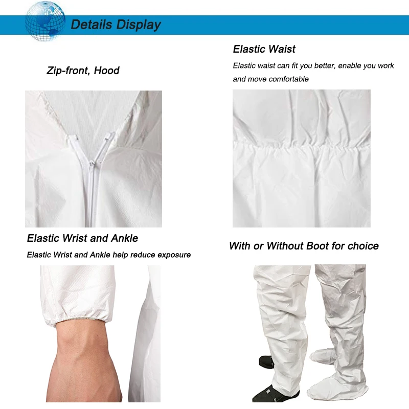 Cheap Price Waterproof Anti-static Disposable Hazmat Body Suits Disposable Coveralls for Spraying