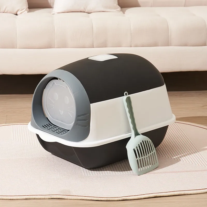 Drop Shipping Cat Litter Box Large Semi-enclosed Cat Litter Box Anti-splash Split Open Cat Toilet Pet Cleaning Supplies
