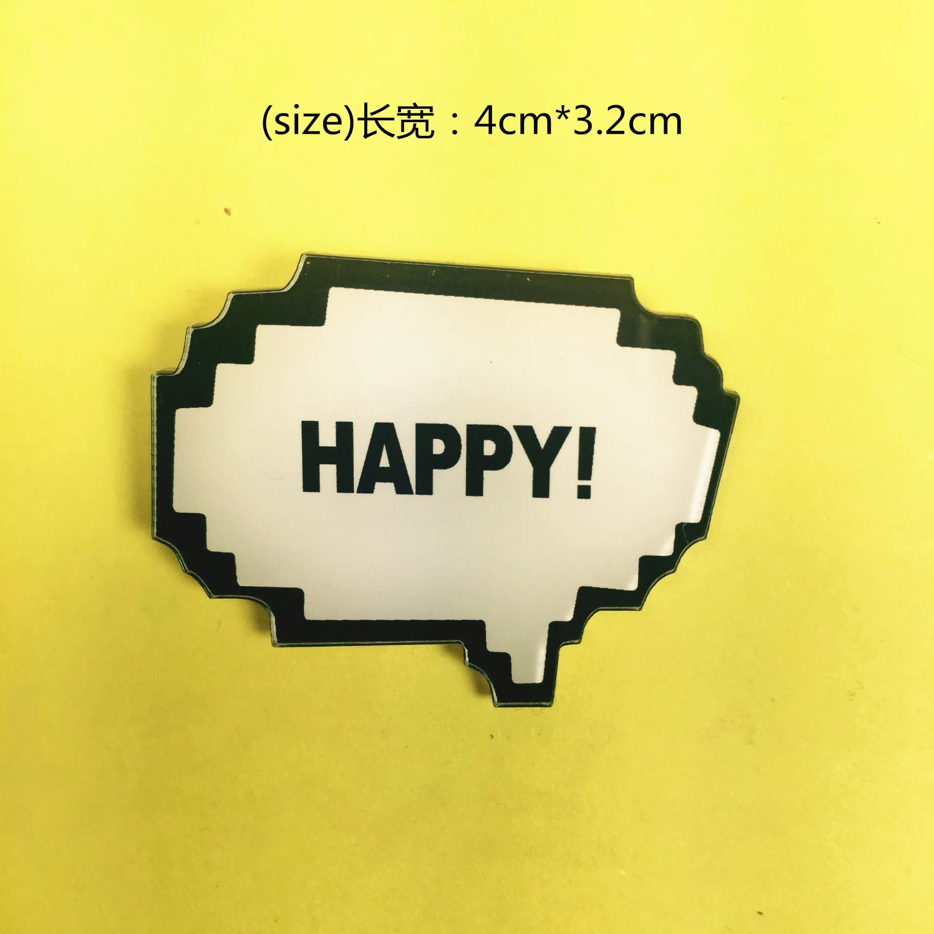 Design custom-made acrylic badge brooch, can make any shape any pattern pin brooch brooch