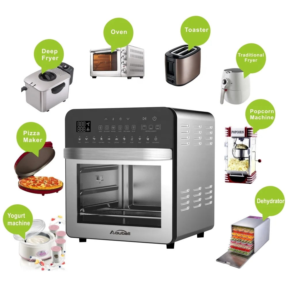 Air Fryer Oven With double Heating Element /Deep Fryer/Air Circulation Oven Industrial Dehydrator With Stainless Steel housing