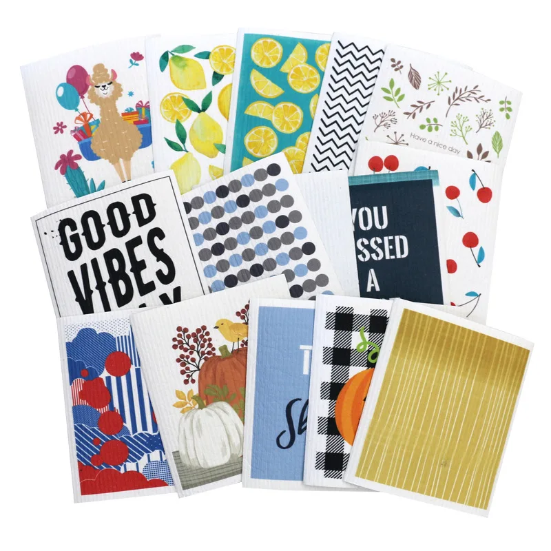 Swedish Dishcloths for Kitchen Environmentally Friendly Natural Cellulose Sponge Cloth Absorbent European Dish Cloth