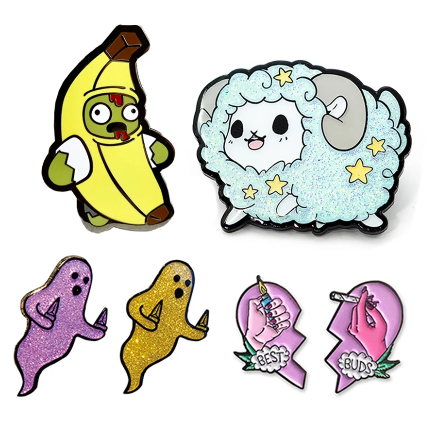 Custom Promotional design logo printing round soft enamel pins custom tin Button Badge badges Lapel Pin With Iron On Backing