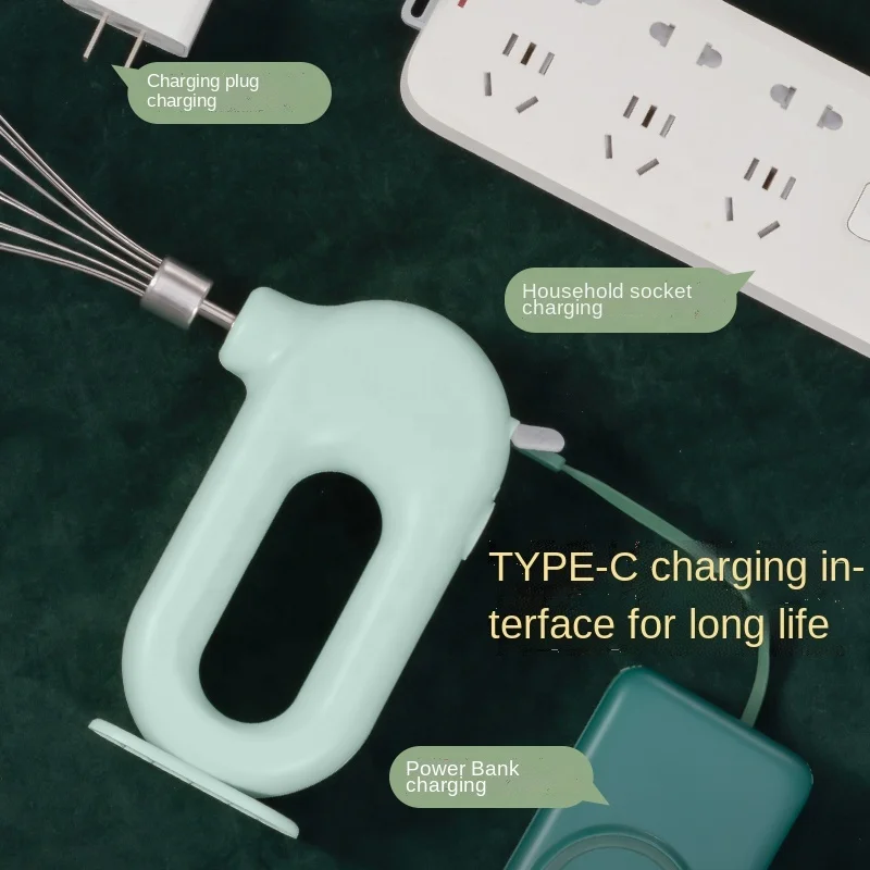 New Whipped Cream Maker Cake Mixer Wireless Electric Whisk Household Baking Mini Handheld