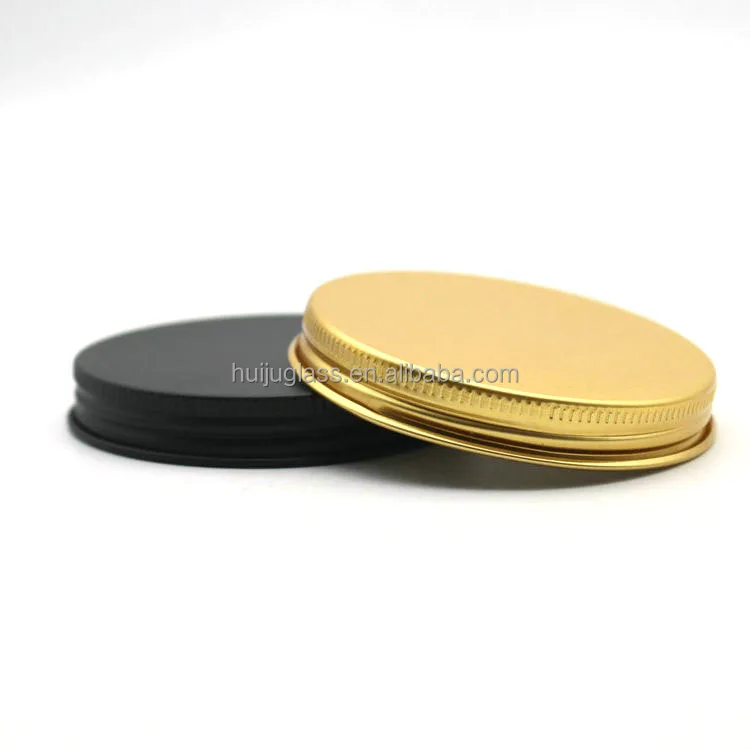 58mm 70mm 89mm 89-400 Matt Black Aluminium Lid for 16oz Amber Glass Jar