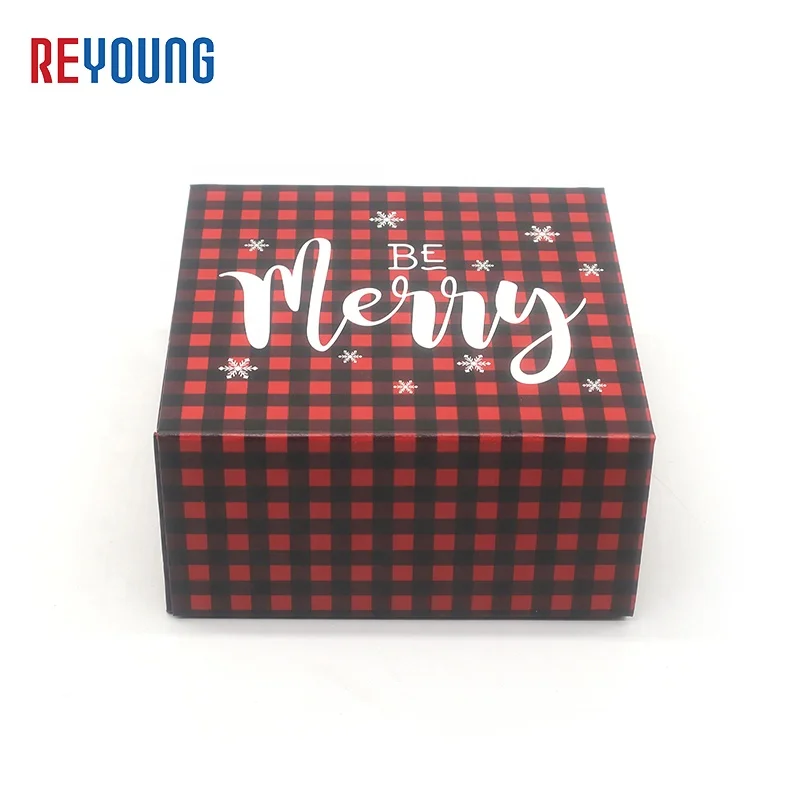 Custom Red And Black Squares Magnetic Book Boxes Packaging Newborn Shoes Gift Box For Sets With Lid