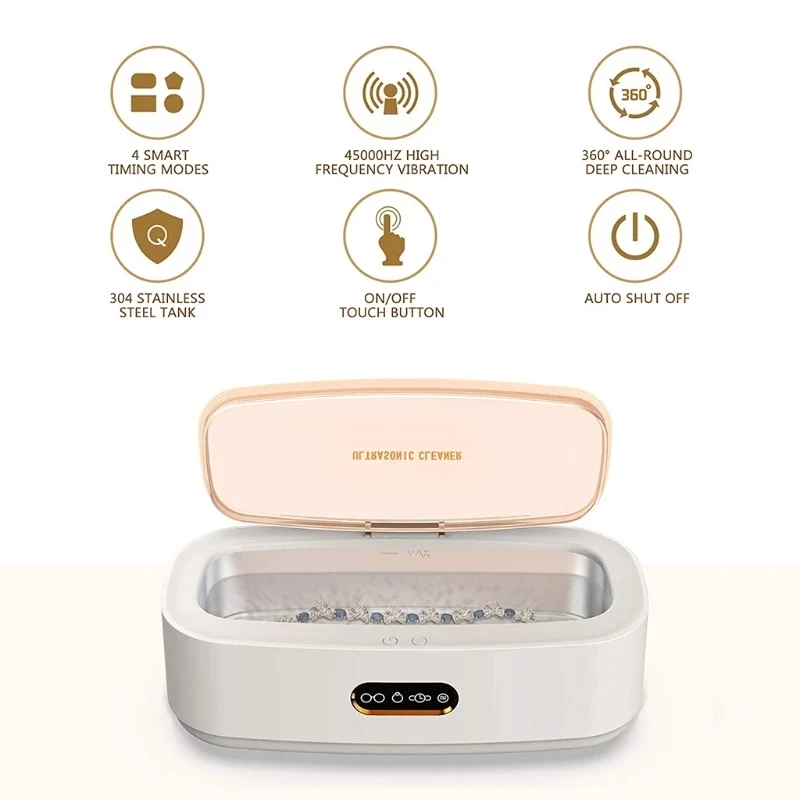 Neue Produkt Ideen 2023 Ultrasonic Teeth Watch Jewlery Cleaner Ultrasonic Contact Lens Cleaner