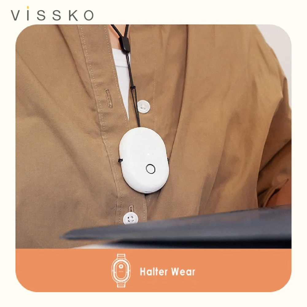 Vissko щетки с отрицательными ионами очиститель воздуха OEM двойной углерод эксклюзивные новые носимые технологии 2023