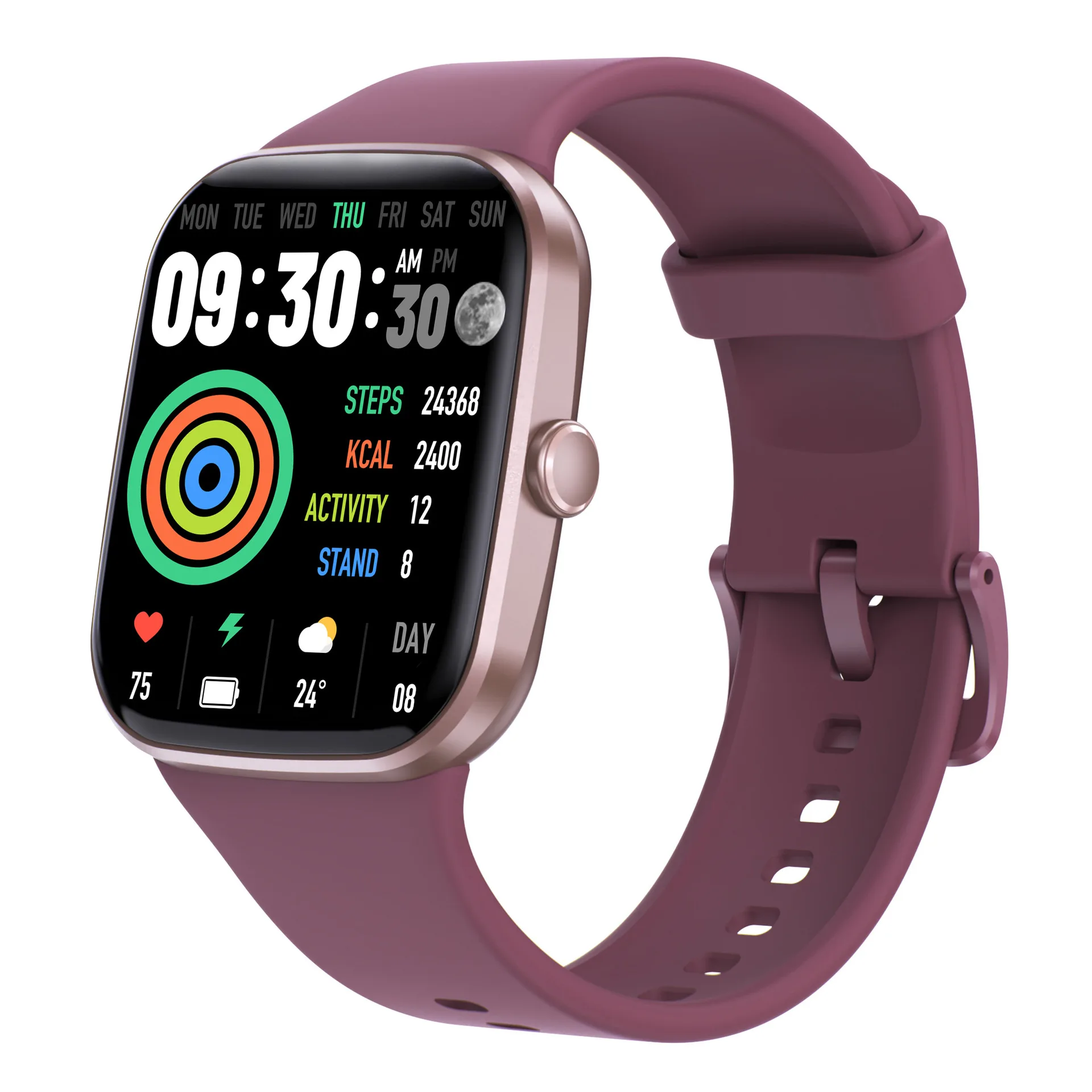 Fashion 2024 BT Smartwatch with Phone Call & Temperature Features Waterproof Health Tracker Watch Band 2.1Inch HD Big Screen