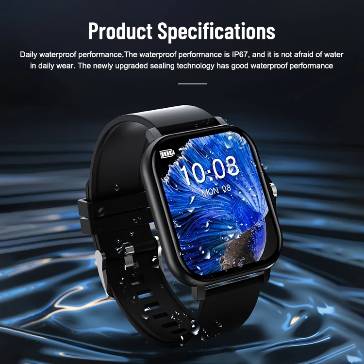2022 Cubitt Ct2 Fitness Smartwatch Reloj Bracelet Ip68 Waterproof Bt Sport Tracker 1.7 Inch Nfc Call Heart Rate Monitors