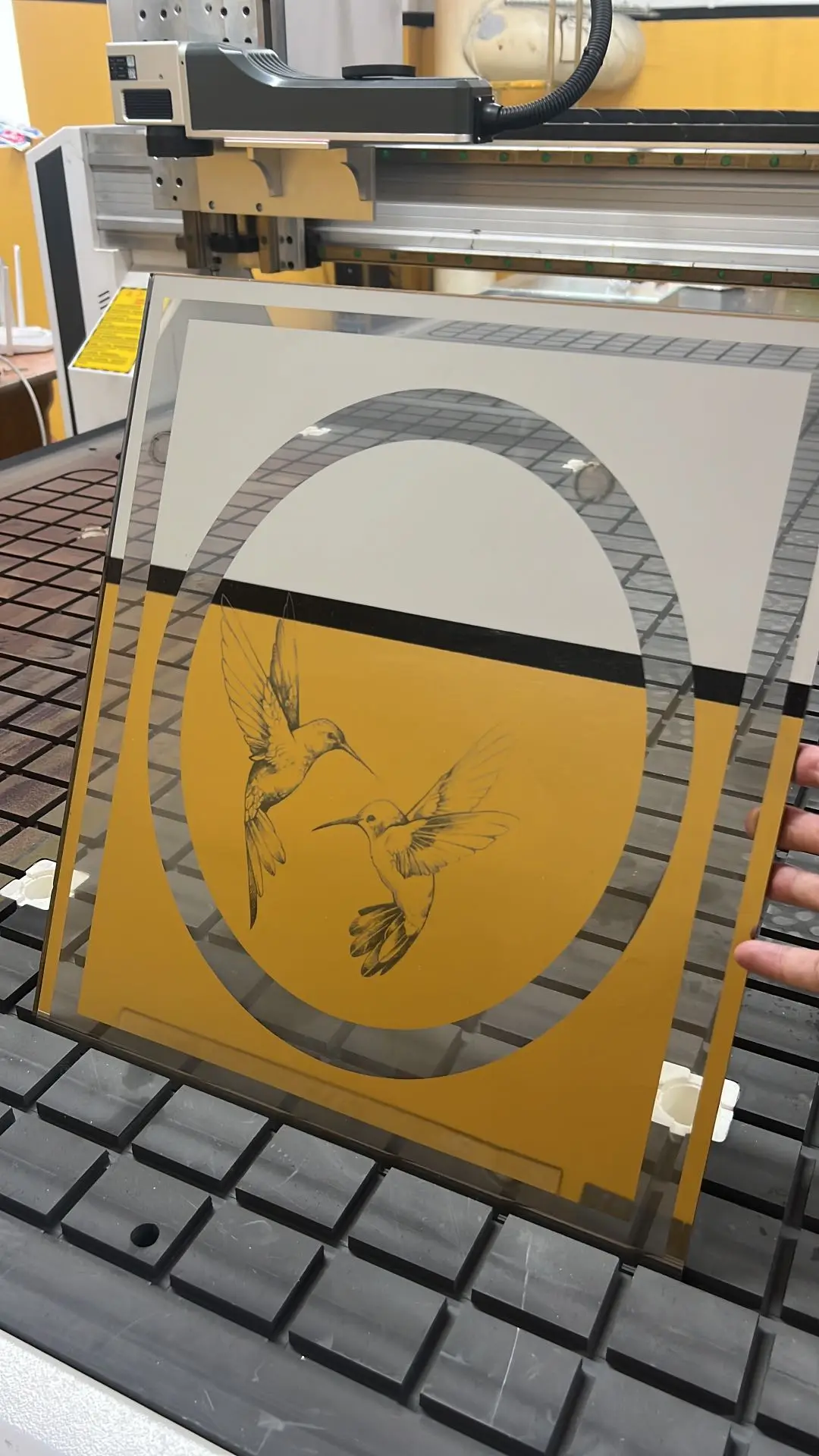 Mirror Laser Engraver Mirror Laser Engraving  Machine 50w Laser head co2 Pattern Making Equipment