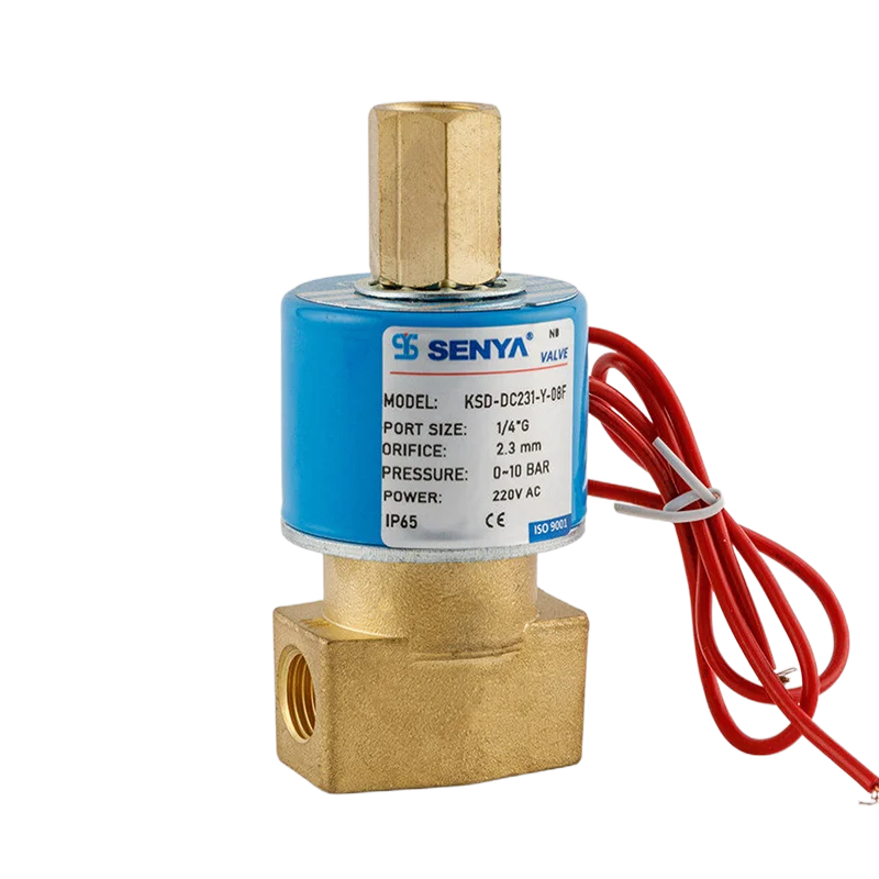 KSD Series 3/2 Way 2/2 Way Solenoid Valve 220V 230V Water Solenoid Valve Normally Closed Fluid Control Solenoid Valve