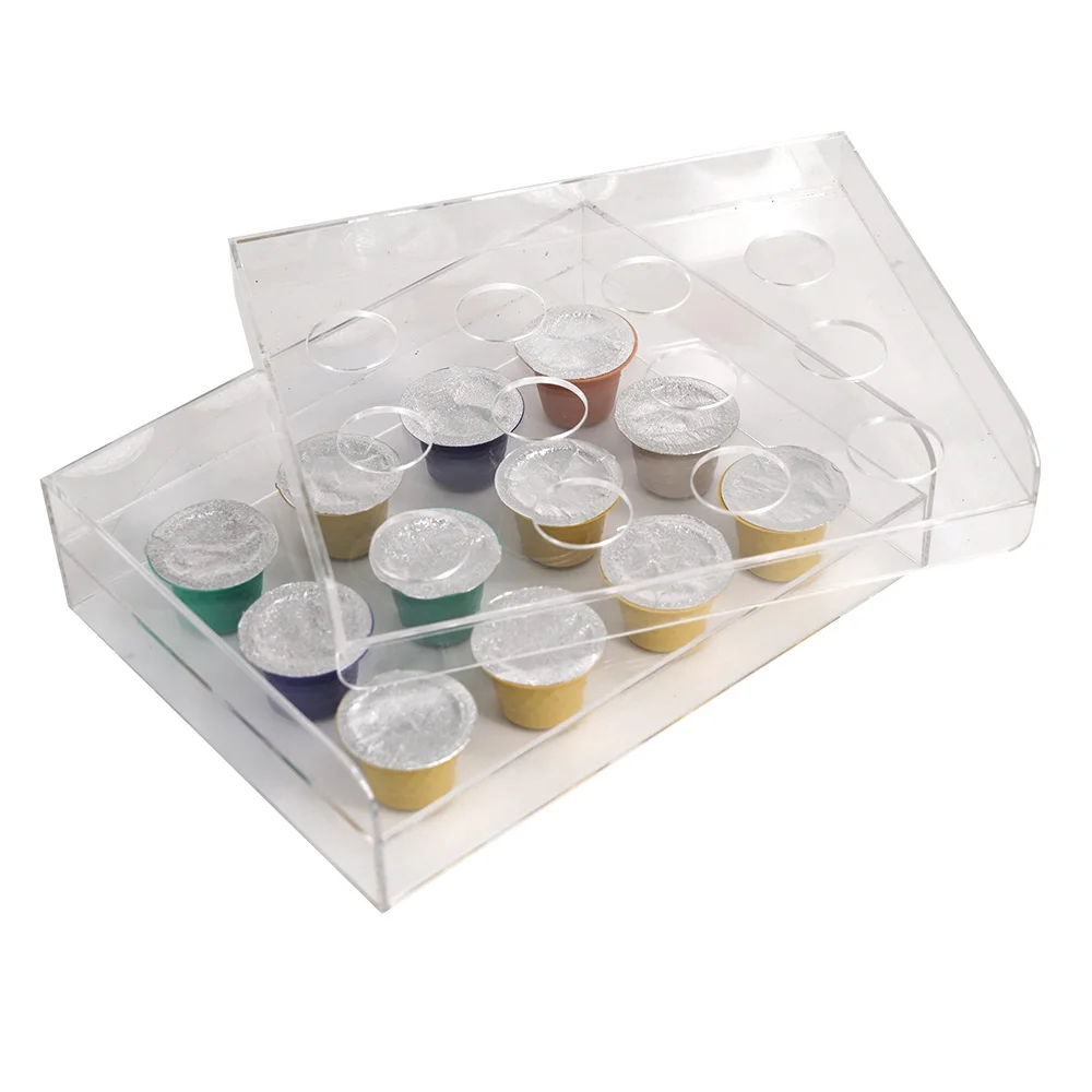 Customize 1Set 12Holes Coffee Capsule Powder Hand Filling Board Manual Tray Tool Transparent Acrylic Filler For NESPRESSO Pods