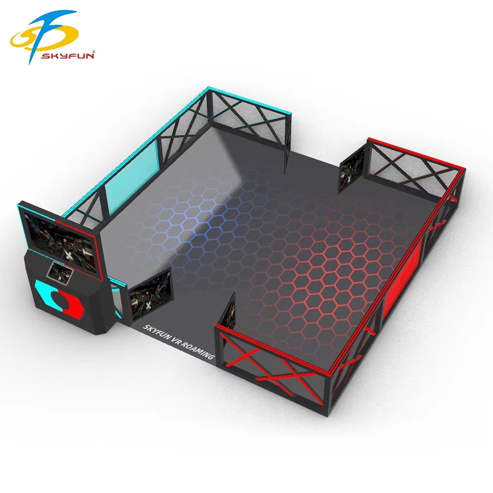 Skyfun One Stop Solution VR Theme Park Multiplayer Interactive VR Roaming Game, 9D VR Shooting Free Walking Big Space