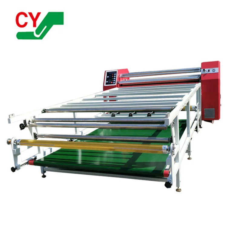 J 1700mm Width Textile Sublimation Calender roll to roll Fabric Printing Heat Press Machine