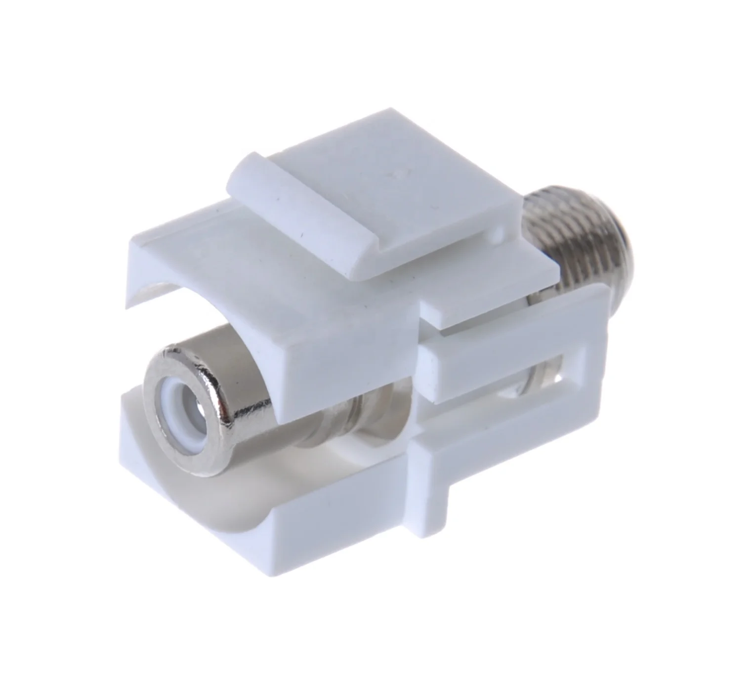 Keystone insert Flush type RCA jack to F jack keystone jack insert