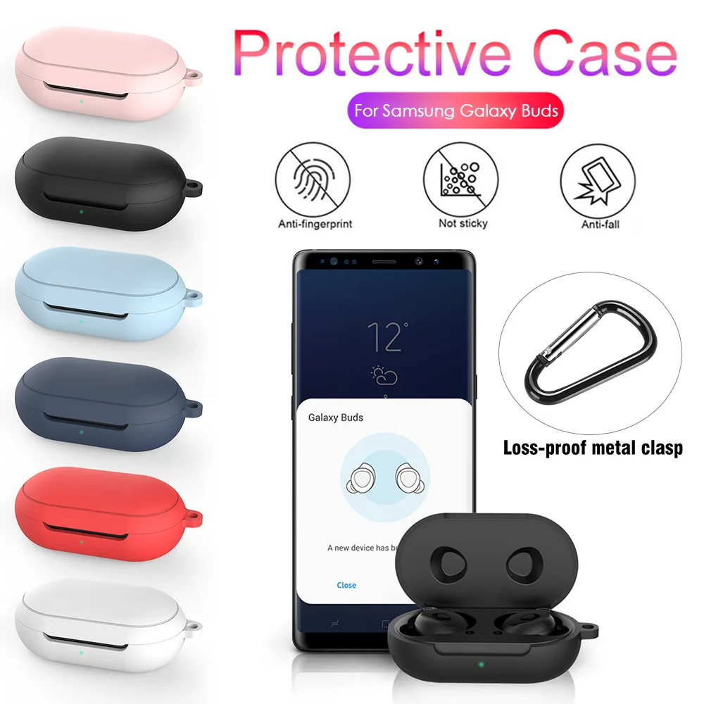 Silicone Cover Case For Samsung Galaxy Buds Candy Color Silicone Shockproof Earphone Case