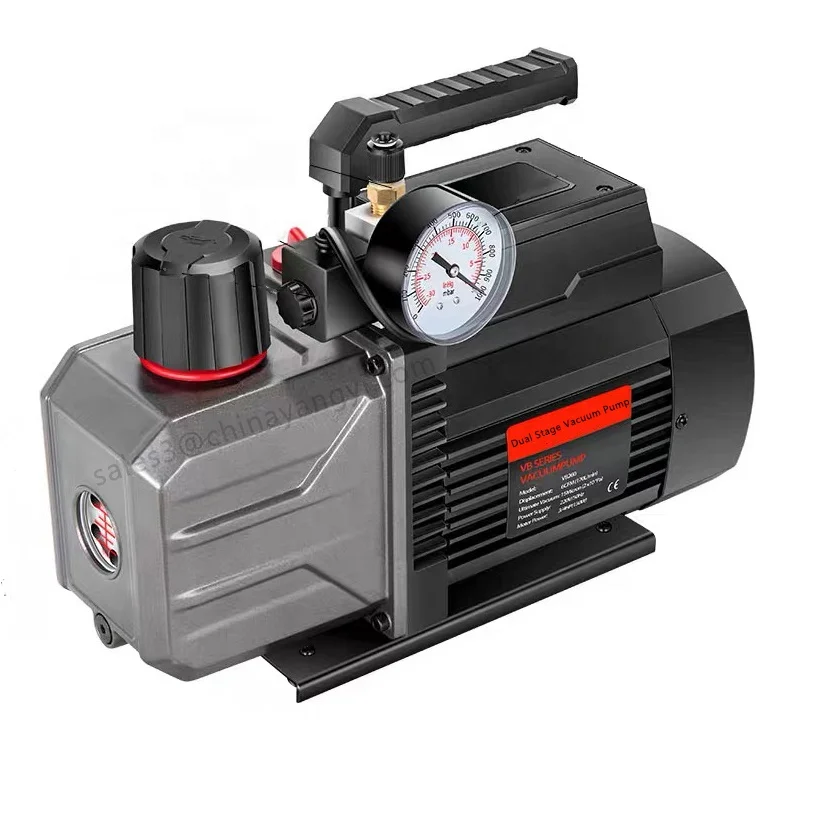 air conditioning parts HVAC Automatic Anti-backflow Vacuum Pump with Automatic manual Valve and Vacuum Gauge for R12 R22 R134a R410a