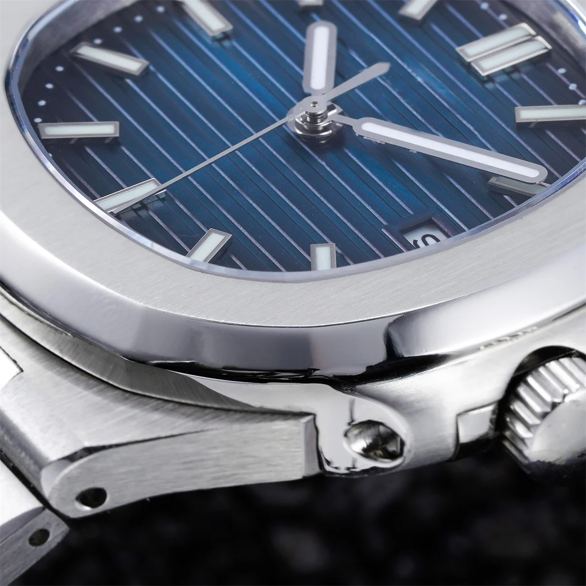 Casual Black Dial Visible Mechanism Wristwatch Luminous Men Watches Wholesale Own Brand Watch Automatic Square Mechanical Watch