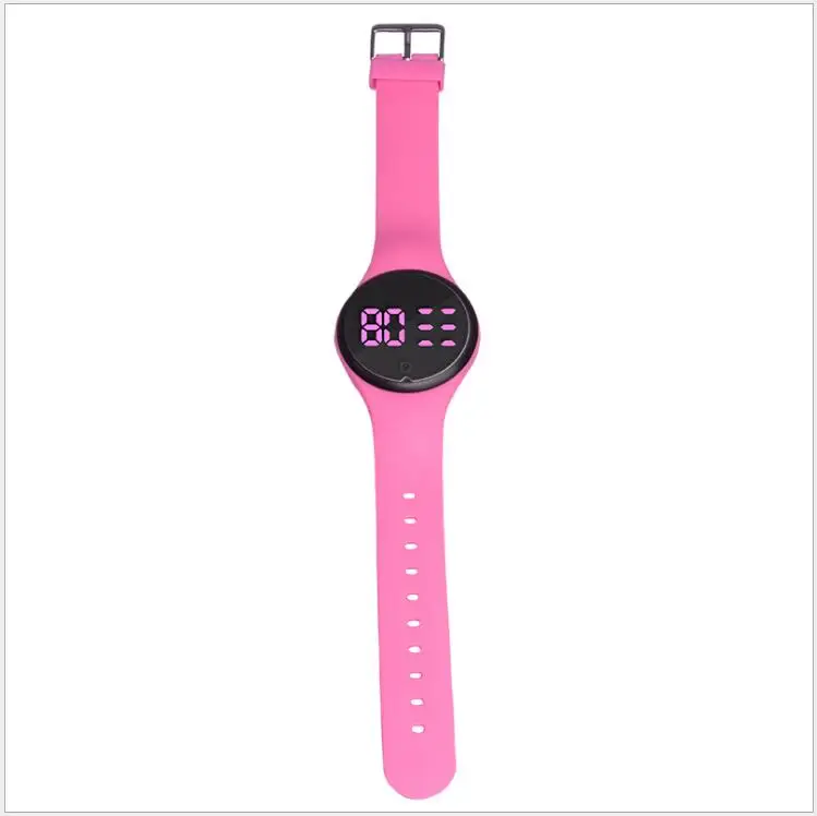 Custom sport digital watch water resistant electronic silicone wrist watch