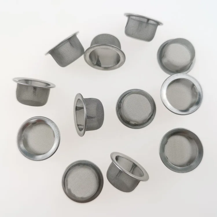 used for Lighters and Smoking Devices, 304 316  Stainless Steel Cone-Shaped Pipe Screen Crystal Smoking Accessories