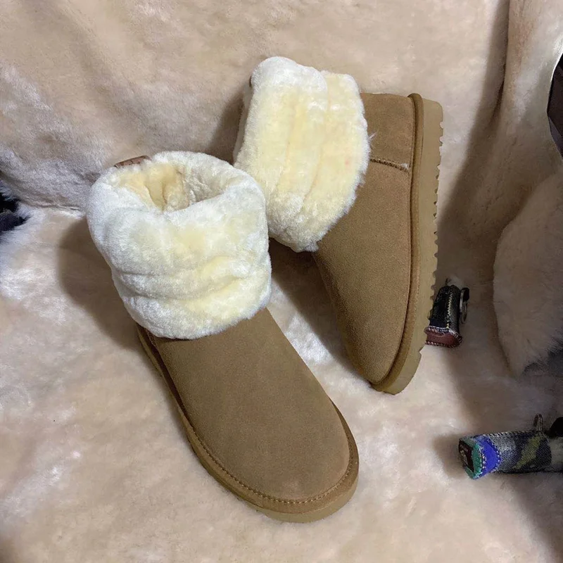 Лидер продаж, низкий минимальный заказ, модная трендовая австралийская шерстяная теплая детская женская обувь, угги, сапоги для женщин, зимние сапоги