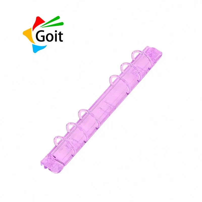 Customizable colors clear view folder stationery plastic file clips binder clip ring mechanism for binding
