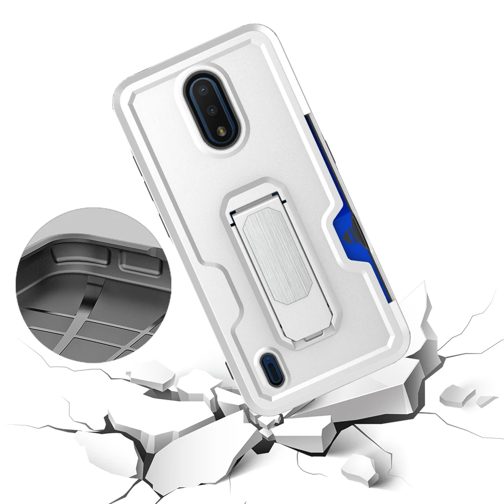 Strongly recommend new arrival 2 in 1 magnetic absorb kickstand shockproof card holder for NOKIA mobile phone case cover card sl