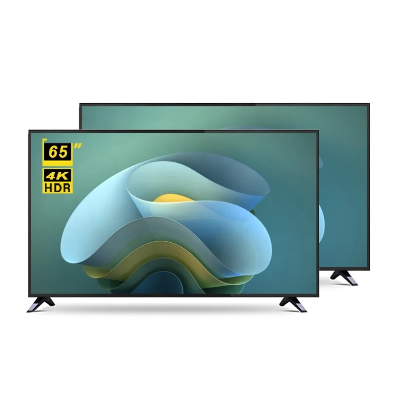 High quality 4K UHD Flat screen TV 65  inch Android smart TV customize frame and package for sale