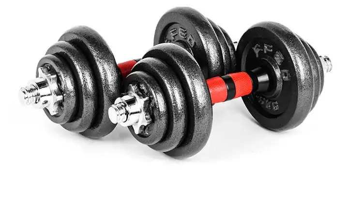 Factory Cast Iron sales gym free strength weight training Connector Option dumbells adjustable 15kg barbell dumbbells sets