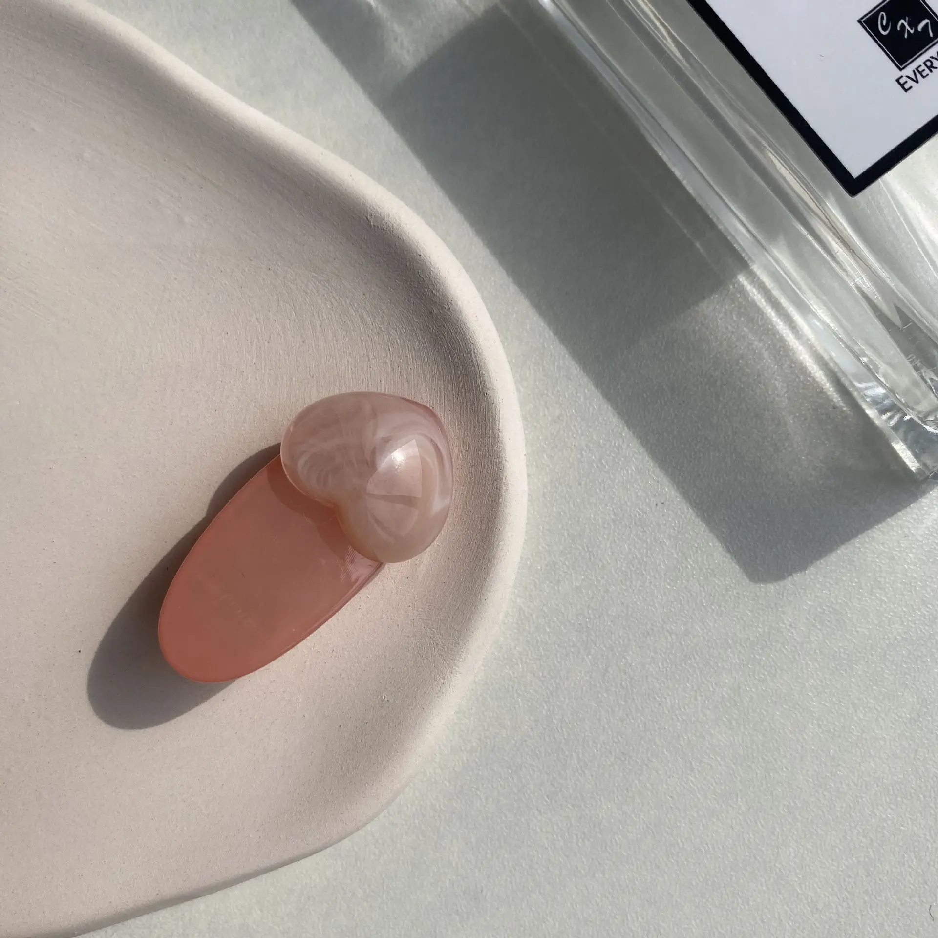 New Korean style cute girly colorful jelly heart-shaped hair clip simple duckbill hairpins accessories