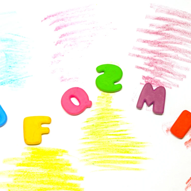8 Colors Radom Combination Shape Flexcils 3D Letters Plastic Crayon Box bendable for