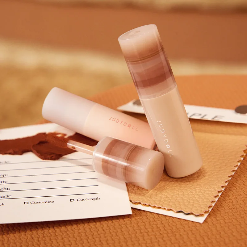 Judydoll lip mud soft air matte lip glaze cute tube mushed lipstick red brown colors Waterproof velvet muddy lip cream