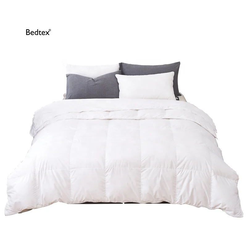 Изготовленный на заказ тепло гусиный пух гусиное перо Утешитель 60oz Вес наполнителя 100 х/б чехлом с гусиным пухом одеяло отель одеяло