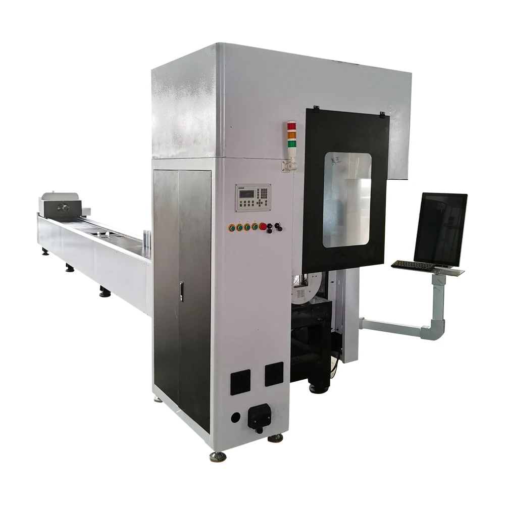 Electric Switch Manufacturing Cutting Machine two chuck  Fiber Laser Tube Cutting Machine For Metal Tube