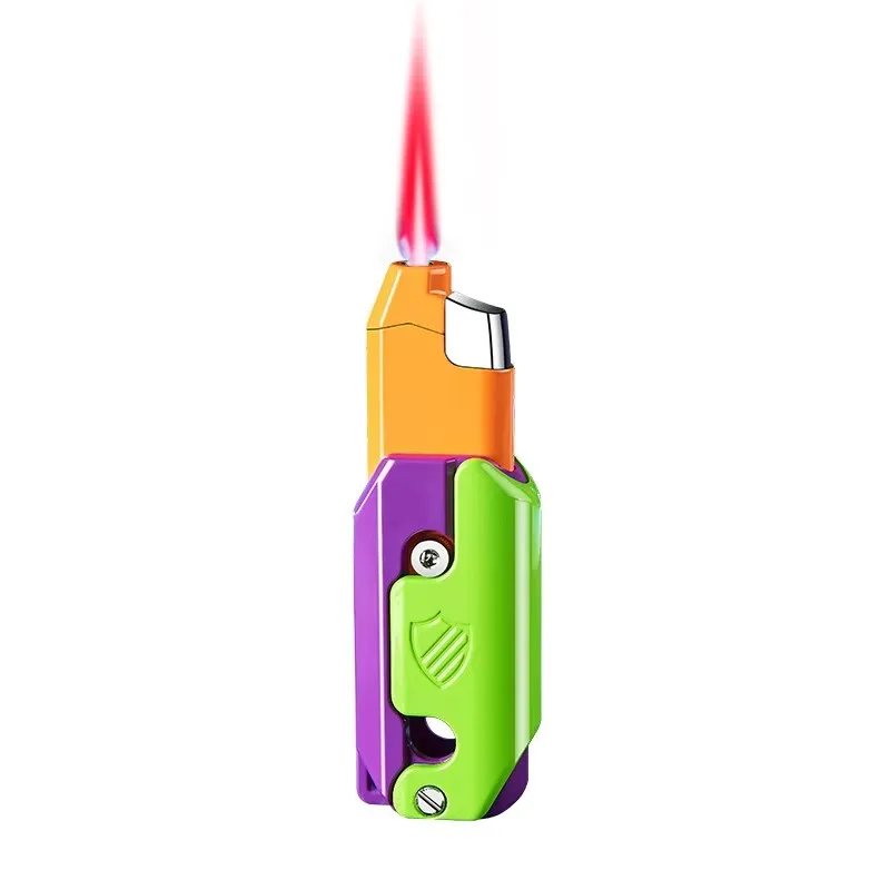 Creative Butane Torch Lighter Refillable Lighter Adjustable Jet Flame Butane Gas Lighter for Grill BBQ Candle Camping