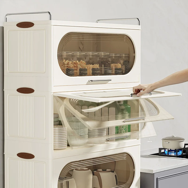 Jeko&Jeko Heavy Duty And Easy To Assemble Plastic Foldable Modern Kitchen Cabinet