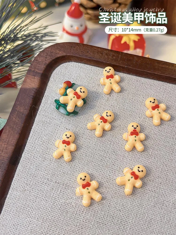 3D Xmas Kawaii Nail Art Craft Resin Charms Cute Snowman Reindeer Christmas Tree Nail Charms Decoration