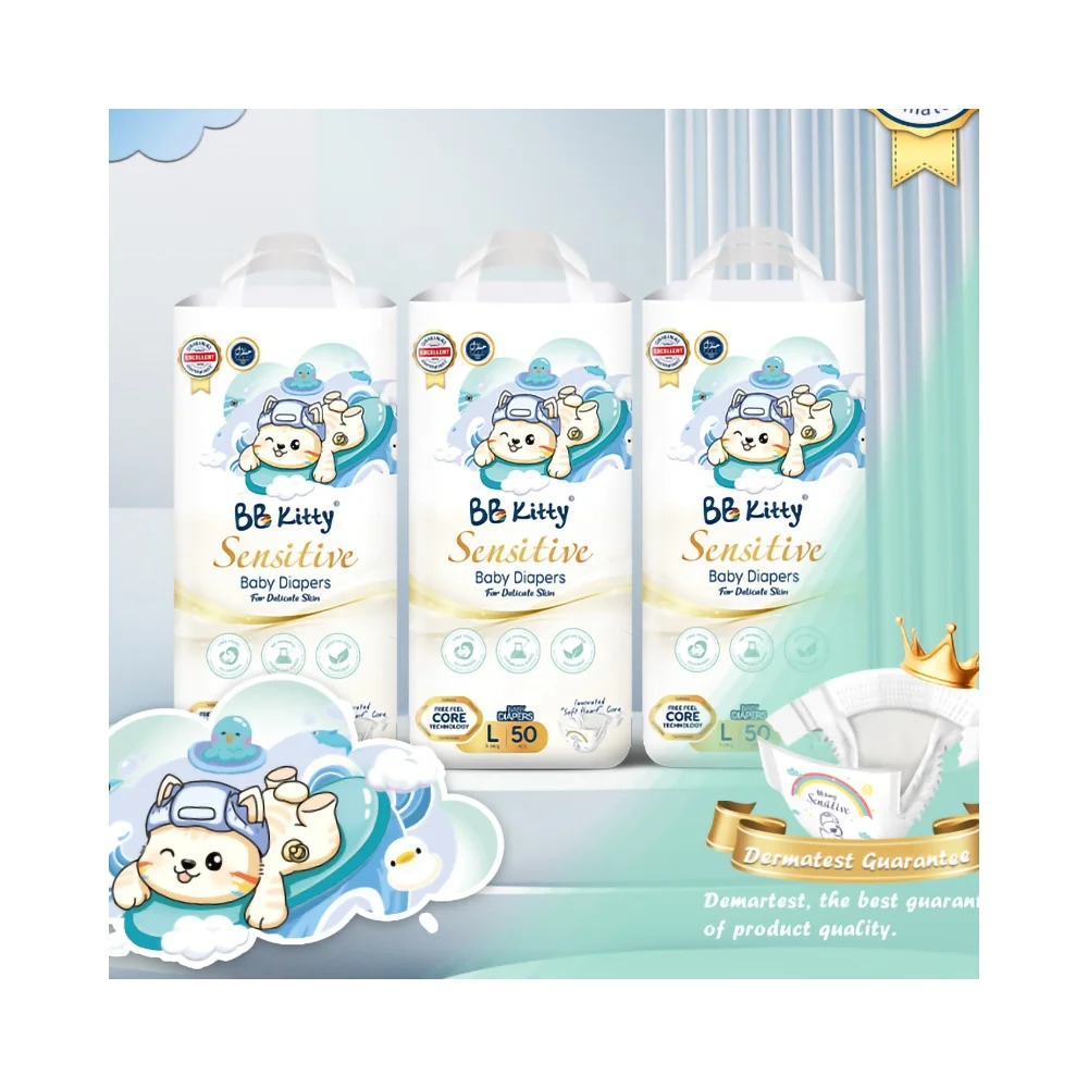 BB Kitty Sensitive Baby Daipers Wholesale Diapersnappies Japan Paper Sumikko Baby Diaper Manufacturer