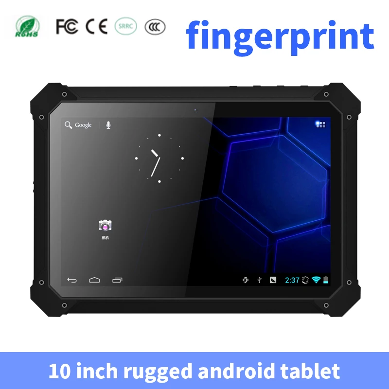 10 inch Rugged android Tablet With NFC RFID Fingerprint Reader ip67 Industrial Tablet pc Built in 2D Scanner